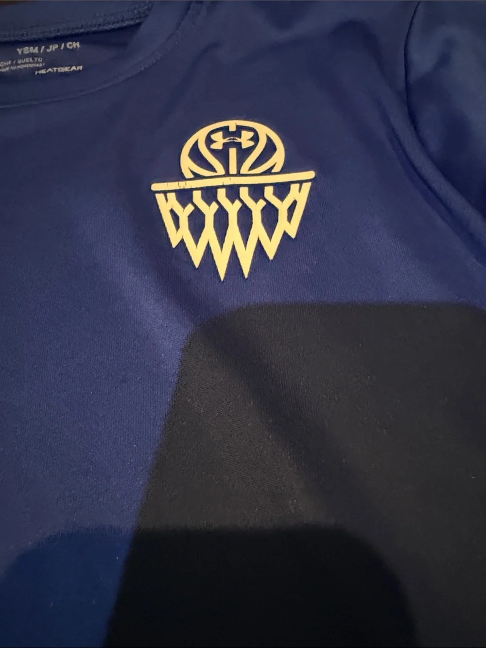Under Armour Royal Blue Long Sleeve Athletic Top with White Logo